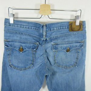 True Religion Jeans Lisa Crops Button Fly Flap USA